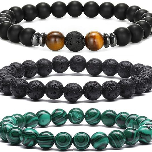 Pulsera de piedra natural de 8 - Amazon Men'S Fashion reseña y precio