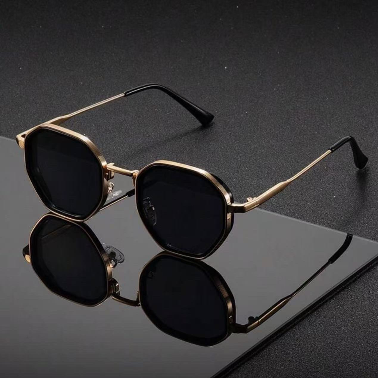 1 par de gafas de sol redondas - Men'S Fashion Round Glasses reseña y precio